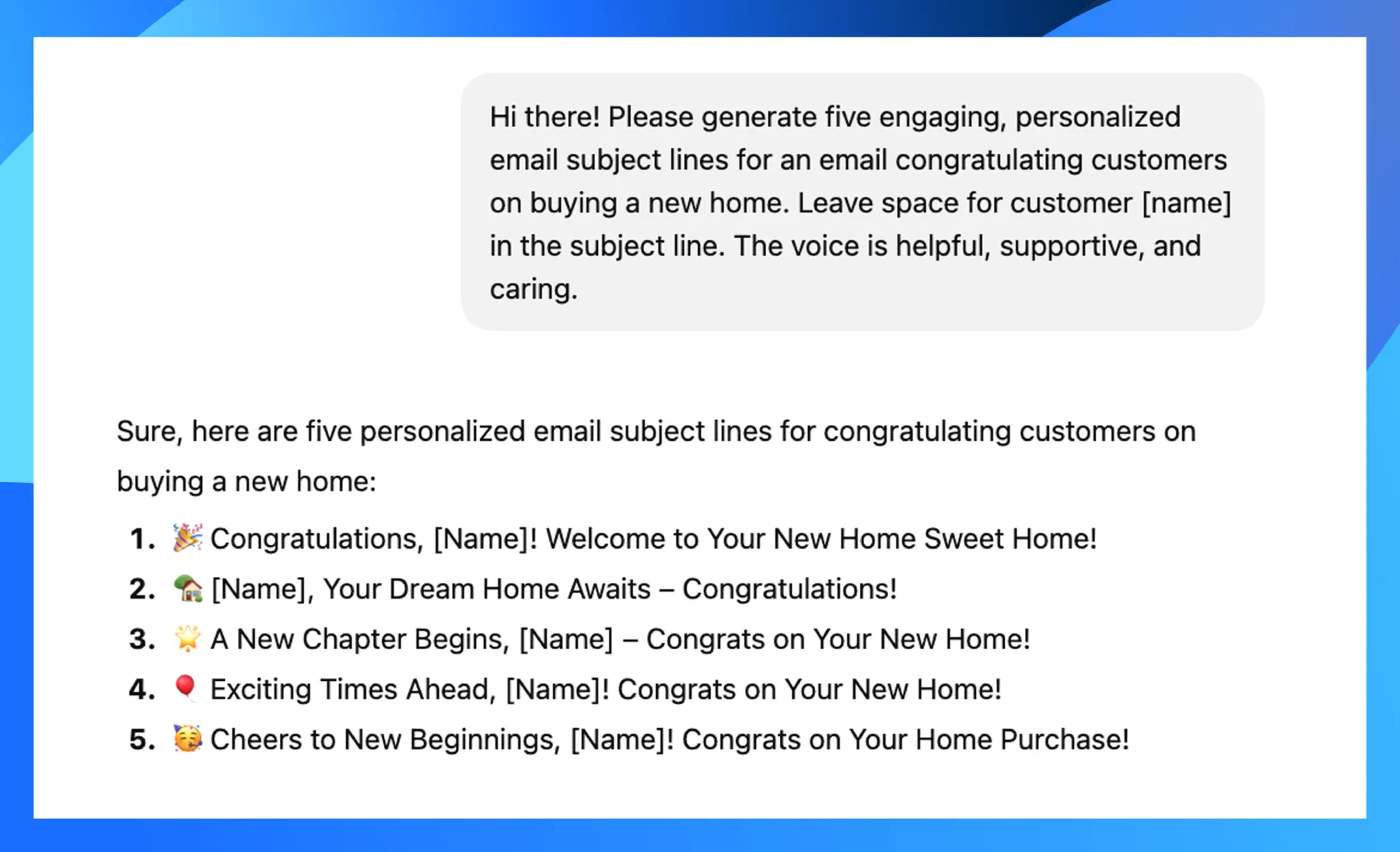 ChatGPT conversation for AI email personalization