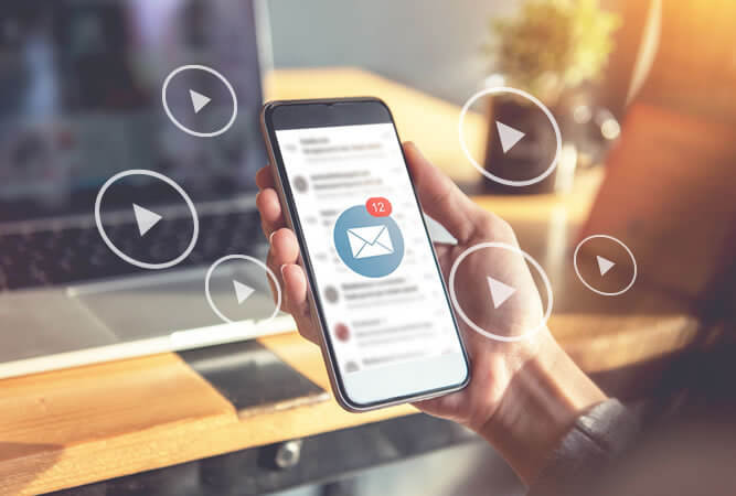 Illustration of email video marketing